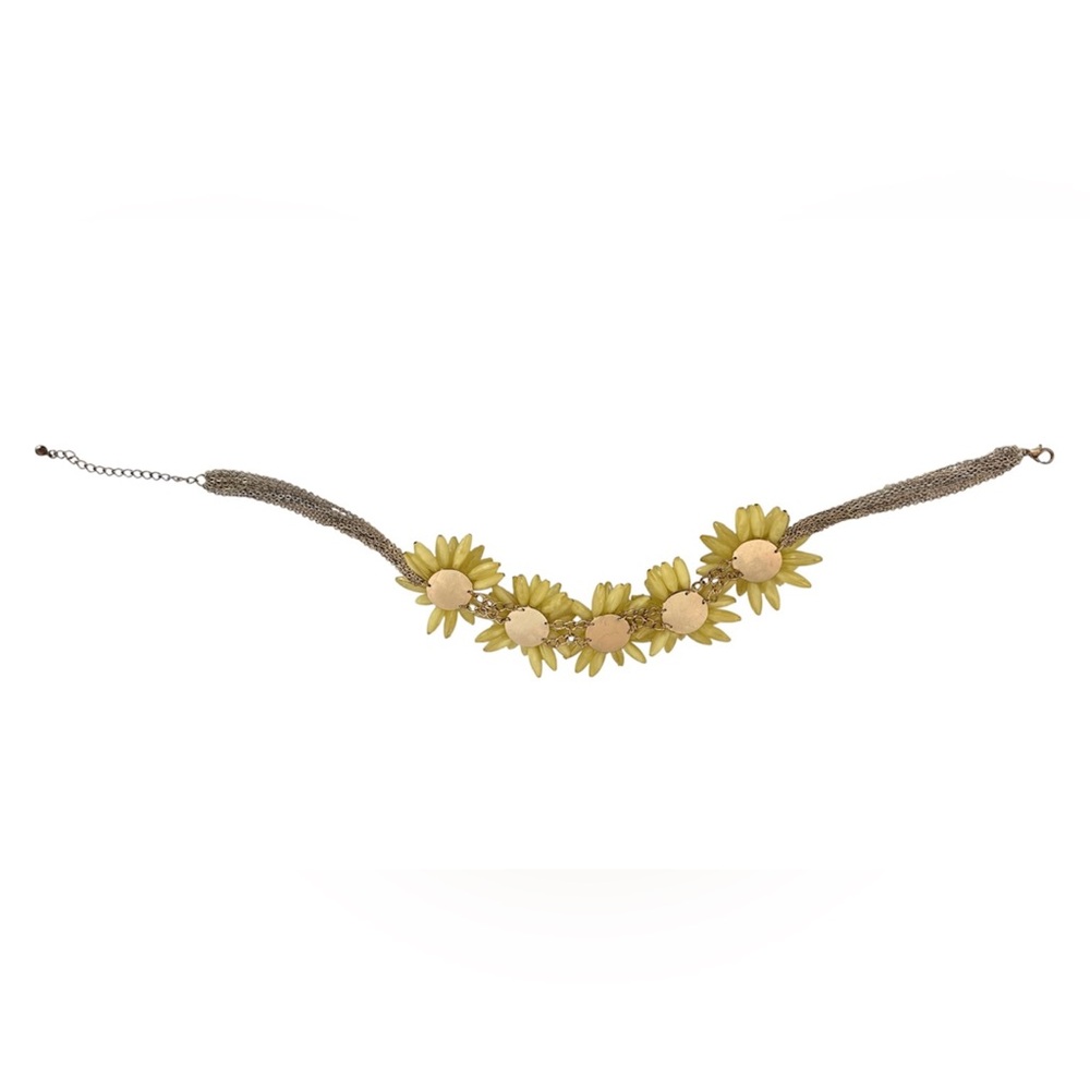 🛍️SALE🛍️ Ted Baker Vintage Designer Aster Burst Daisy Flowers Statement Necklace - Picture 7 of 7